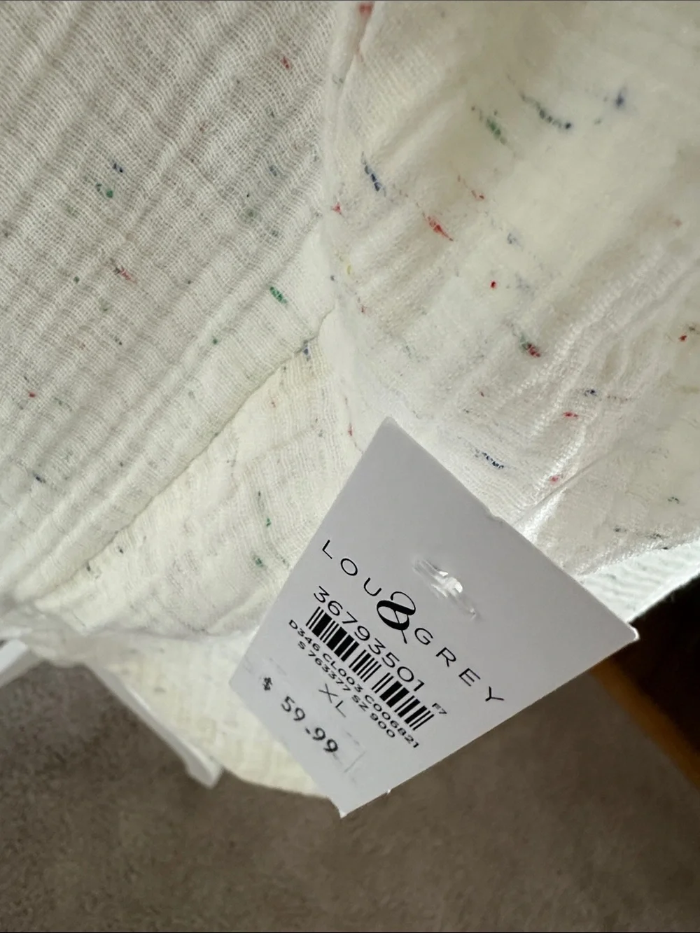 Lou&grey Light Cream Hooded Cotton Gauze Pullover Sweater